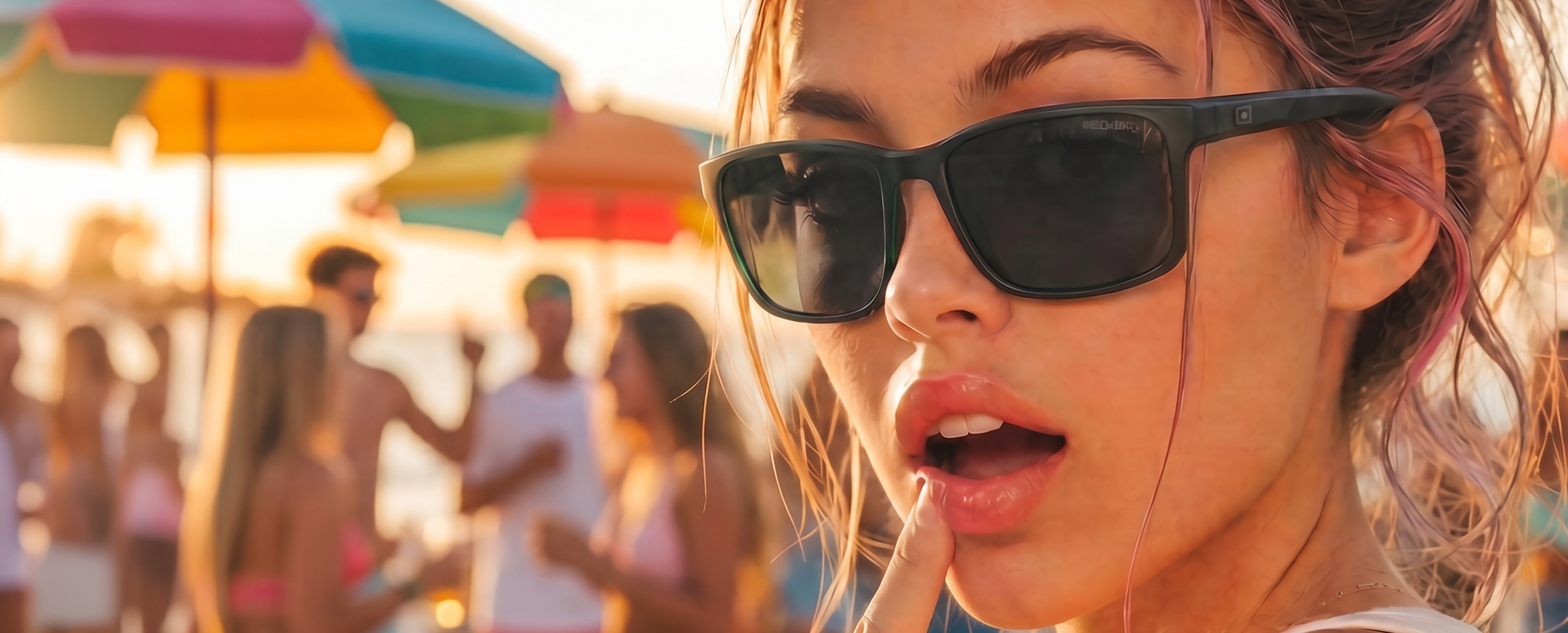 Lady laying on a towel wearing sunglasses